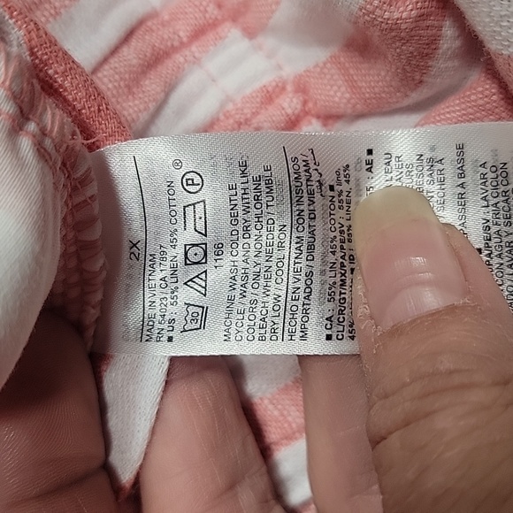 Old Navy Size 2X High Rise Striped Linen Blend Shorts, NEW with Tag - Picture 13 of 13